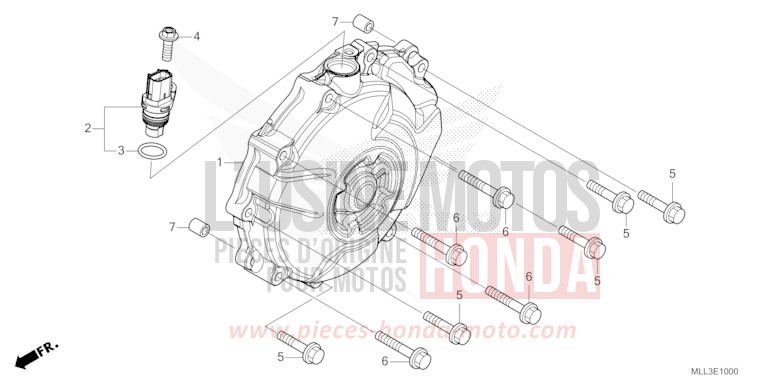 A.C. GENERATOR COVER for CB1000F "Big One" GRAND PRIX RED (R380) from 2025